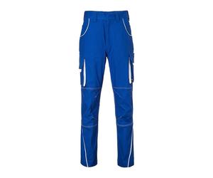 James and Nicholson Mens Level 2 Workwear Pants46R Royal Blue/White FU644