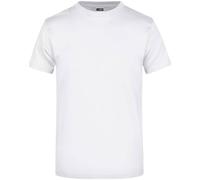 James and Nicholson Men's Plain Cotton T-Shirt in White | Size: 2XL James and Nicholson White 2XL