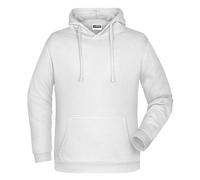 James and Nicholson Men's Promo Hoodie in White | Size: Large James and Nicholson White L