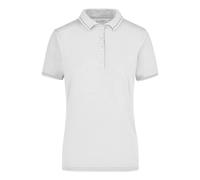 James and Nicholson Women's Elasticated Polo Shirt in White | Size: 2XL James and Nicholson White 2XL