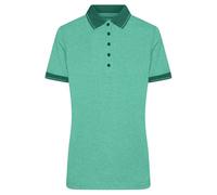 James and Nicholson Women's Heather Polo Shirt in Light Green | Size: Medium James and Nicholson Light Green M