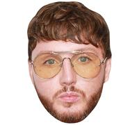 James Arthur (Glasses) Celebrity Mask, Flat Card Face, Fancy Dress Mask