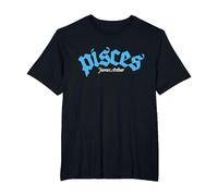 James Arthur Pisces Logo Black T-Shirt, Men's Big and Tall, Black, 4X Tall
