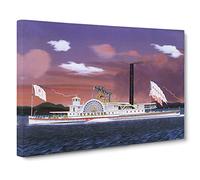 James Bard The Steamship Syracuse Canvas Print | Gallery Wrapped 30mm Frame Wall Art | 20x14 inches | Ready to Hang | Modern Picture | Living Room Bedroom Lounge Office