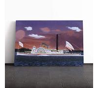 James Bard The Steamship Syracuse Canvas Print | Gallery Wrapped 30mm Frame Wall Art | 24x16 inches | Ready to Hang | Modern Picture | Living Room Bedroom Lounge Office