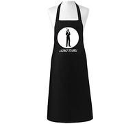 JAMES BOND 007 COOKING NOVELTY APRONS PRINTED *FREE U.K POST * "LICENSED TO GRILL" JAMES BOND APRON BLACK BBQ APRON OVERALL