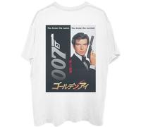 James Bond 007 Goldeneye Japanese Poster T-Shirt in White | Size: Small James Bond White S