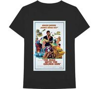 James Bond T Shirt The Man With The Golden Gun Movie Poster Official Mens Black