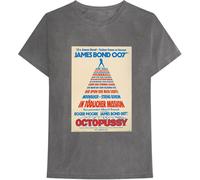 James Bond 007 T Shirt Octopussy German Poster Official Mens Charcoal Grey XXL
