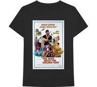 James Bond 007 Unisex T-Shirt The Man With The Golden Gun Poster Black (L)