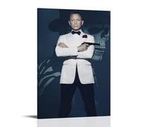 James Bond Canvas Wall Art Living Modern Family Bedroom Music Movie Cartoon Poster 12x18inch(30x45cm) Frame-style