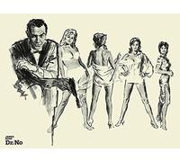 James Bond Dr.No Sketch 60x80cm Canvas Print, Multi-Colour, 60 x 80 cm