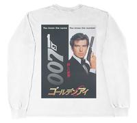James Bond Goldeneye Japanese Poster Long Sleeve T-Shirt in White | Size: 2XL James Bond White 2XL