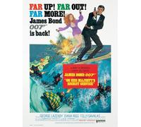 James Bond "On Her Majesty's Secret Service Canvas Print, Multi-Colour, 60 x 80 cm