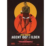 James Bond Thunderball Danish Canvas Print, Multi-Colour, 40 x 50 cm
