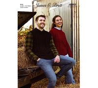 James Brett Aran Knitting Pattern Cable Knit Ladies Sweater & Mens Slipover (JB852)