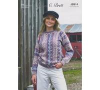 James Brett Aran Knitting Pattern Ladies Fairisle Style Sweater Jumper (JB914)