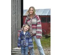 James Brett Aran Knitting Pattern Ladies & Kids Fairisle Style Cardigans (JB918)