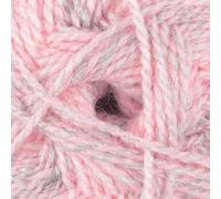 James Brett Baby Marble DK Knitting Yarn Soft Double Knit Wool 5 x 100g Ball (Pink & Grey - BM10)