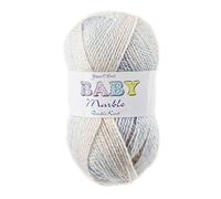 James Brett Baby Marble DK Knitting Yarn Soft Double Knit Wool 5 x 100g (Blue Brown & Beige - BM5)