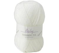 James Brett Baby Shimmer DK Knitting Yarn Soft Double Knit Wool 10 x 100g Balls (White - BS4)