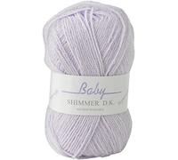 James Brett Baby Shimmer DK Knitting Yarn Soft Double Knit Wool 5 x 100g Balls (Lilac - BS3)