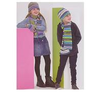James Brett Double Knit Knitting Pattern Boys Girls Beanie Scarf Hat Wrist Warmers (JB830)