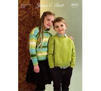 James Brett Double Knit Knitting Pattern Boys Girls Ribbed Detail Sweater (JB846)