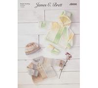 James Brett Double Knit Knitting Pattern for Baby Jacket Hat & Bootees (JB690)