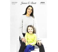 James Brett Double Knitting Pattern Lady & Child’s Matching Sweater DK (JB894)