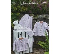 James Brett Flutterby Baby Knitting Pattern Jacket, Cardigan & Blanket (JB878)