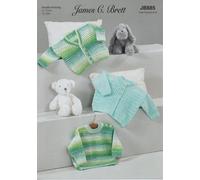 James Brett Intermediate Double Knitting Pattern Baby Sweater & Cardigan (JB885)