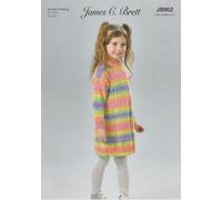 James Brett Kids Sweater Dress Double Knitting Pattern Childrens Jumper (JB902)