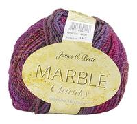 James Brett Marble Chunky Knitting Wool MC37 Fuschia Pink Mix