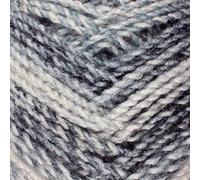 James Brett Marble Chunky Knitting Yarn 100% Soft Acrylic Wool 200g (Black Grey & White Mix MC65)