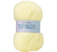 James Brett Top Value DK Double Knitting Wool 100% Acrylic Yarn 100g Ball (Lemon Yellow 8412)