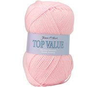 James Brett Top Value DK Double Knitting Wool 100% Acrylic Yarn 5 x 100g Ball (Baby Pink - 8421)
