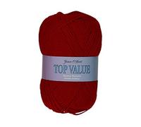 James Brett Top Value DK Double Knitting Wool 100% Acrylic Yarn 5 x 100g Ball (Scarlet - 8426)