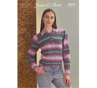 James Brett Womens Double Knit Knitting Pattern Collar & Cable Detail Sweater (JB849)