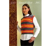 James Brett Womens Double Knit Knitting Pattern Ladies Button Detail Slipover (JB847)