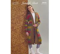 James Brett Womens Double Knit Knitting Pattern Ladies Long Length Cardigan (JB848)