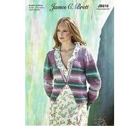 James Brett Womens Double Knit Knitting Pattern Ladies V Neck Cardigan (JB818)