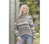 James Brett Women's Marble Chunky Knitting Pattern Ladies Sweater (JB839)