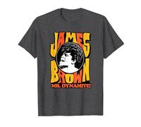 James Brown Mr Dynamite T-Shirt, Men, Dark Heather Grey, Large