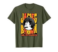 James Brown Mr Dynamite T-Shirt, Men, Olive Green, 3X-Large