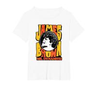 James Brown Mr Dynamite T-Shirt, Women's Plus, White, 2X