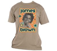 James Brown Stars Logo T-Shirt in Natural | Size: Medium James Brown Natural M