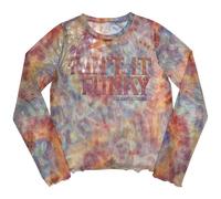 James Brown Women's Funky Mesh Long-Sleeved Crop Top in Light Blue | Size: Small James Brown Light Blue S