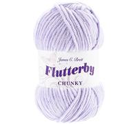 James C. Brett B10 Flutterby Chunky Yarn-Lilac, 100g