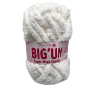James C Brett BIG'UN Super Mega Chunky 300g Ball for 20mm Needles or Finger Knitting (BU01 Snow White, 1 Ball)